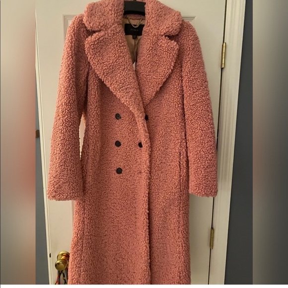 J. Crew Pink Sherpa Coat - Picture 2 of 4